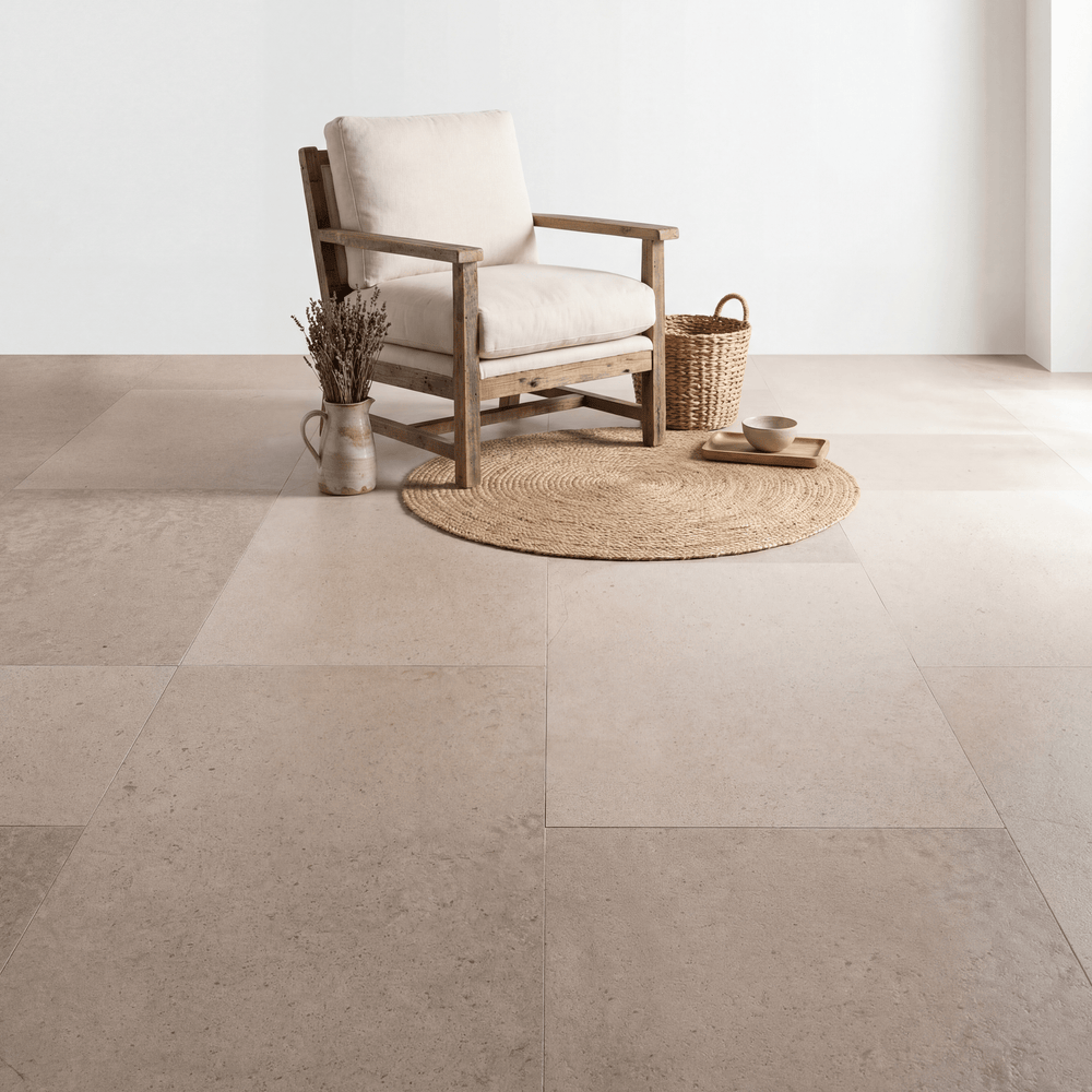 Aura Terrena Beige Plak PVC - Vloerenbeer