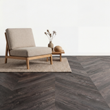 Lux Tenebrae Chevron Chêne Noir Brûlé Lame PVC