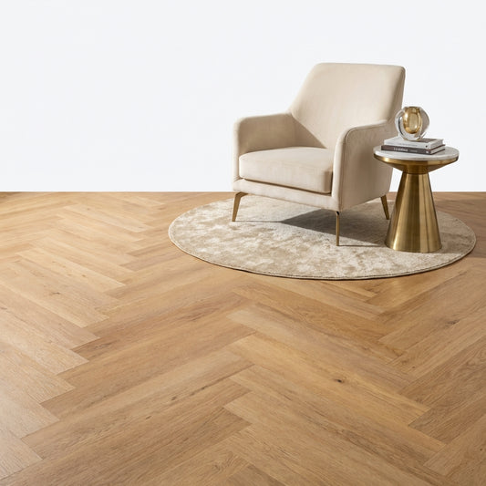 Madera Visgraat Warm Oak Plak PVC