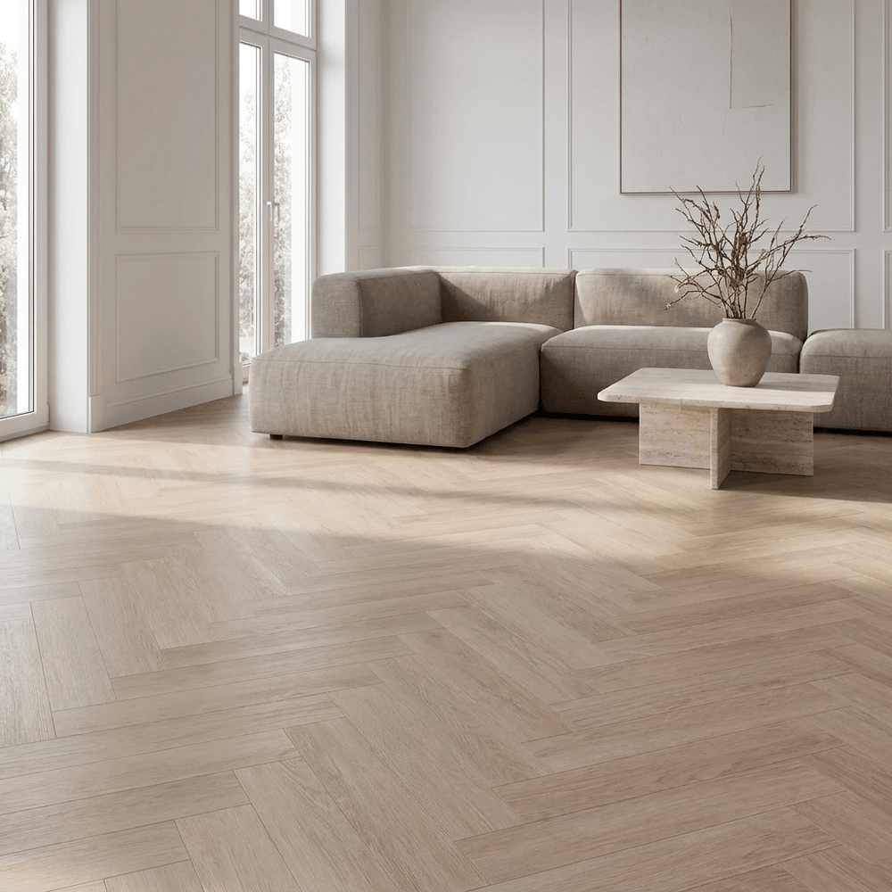 Dunea Visgraat Beige Oak Klik PVC - Vloerenbeer