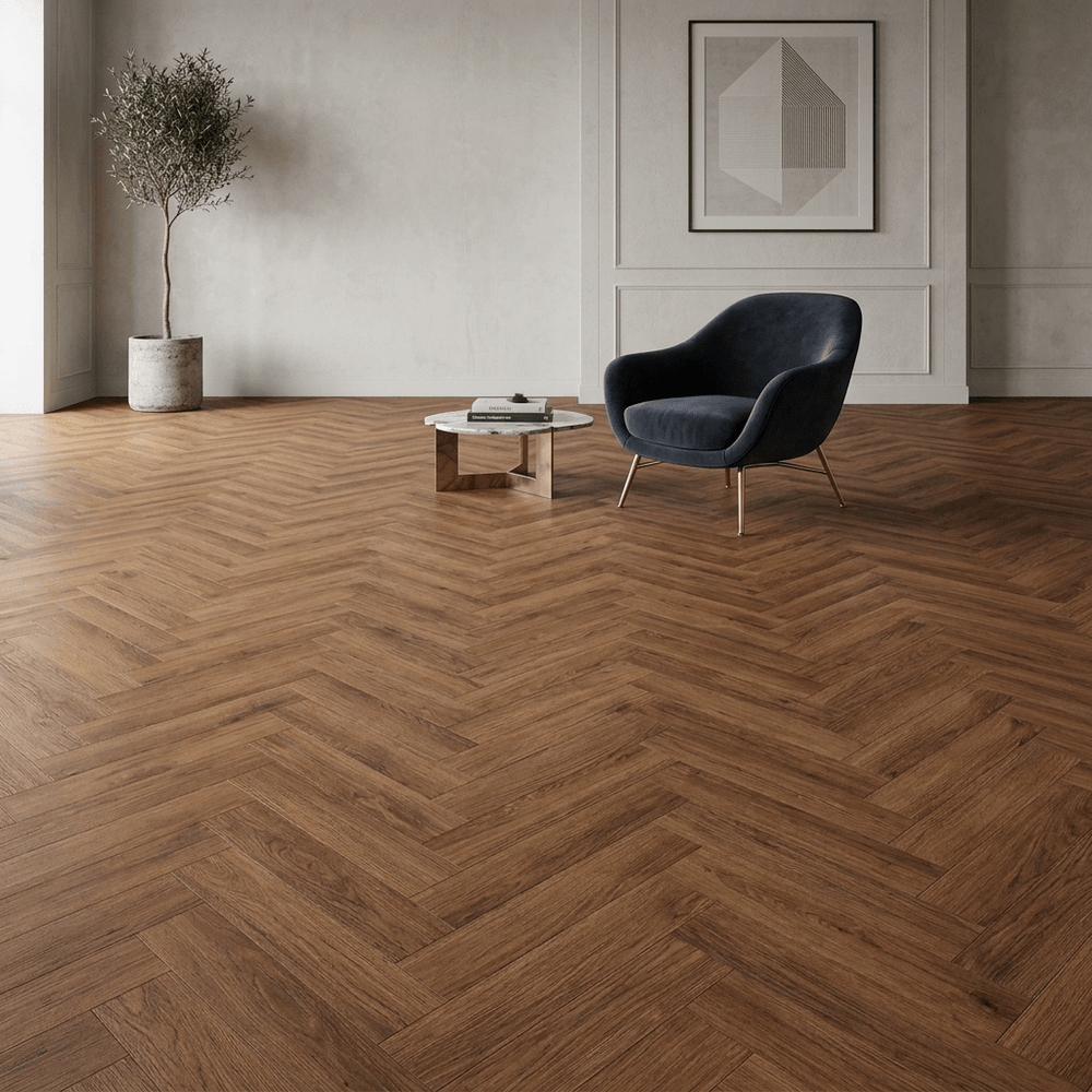 Dunea Visgraat Warm Oak Klik PVC - Vloerenbeer