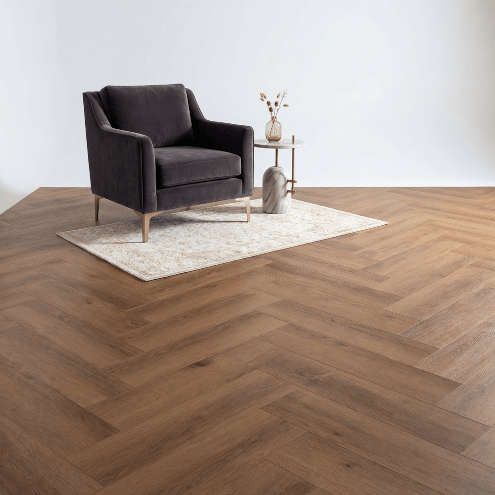 Essence Visgraat Dark Oak Klik PVC - Vloerenbeer