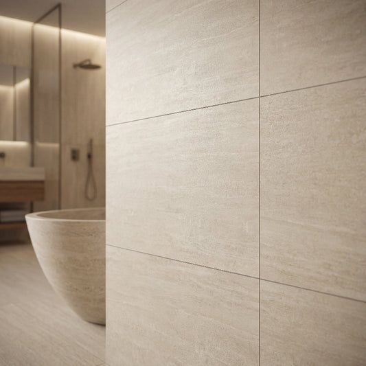 Irwine Beige 60x120 Keramische Tegel Vloer en Wand Gerectificeerd Porselein Geglazuurd