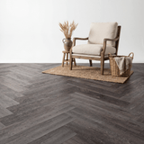 Lux Tenebrae Visgraat Charred Black Oak Plak PVC - Vloerenbeer