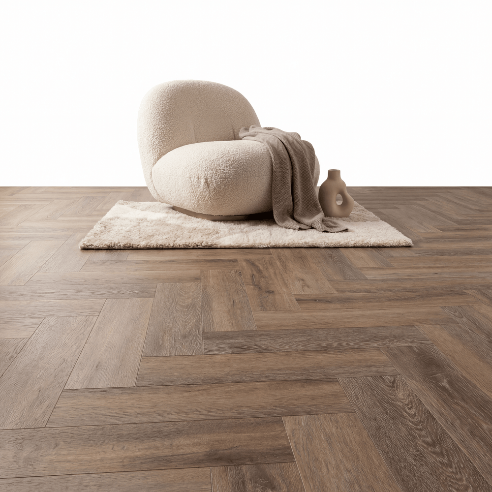 Lux Tenebrae Visgraat Dark Oak Plak PVC - Vloerenbeer
