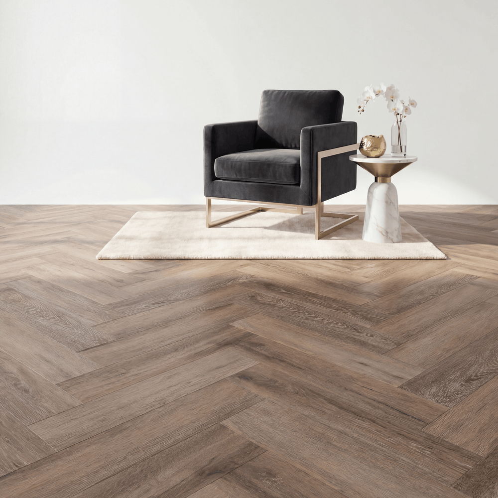Lux Tenebrae Visgraat Dark Oak Plak PVC - Vloerenbeer