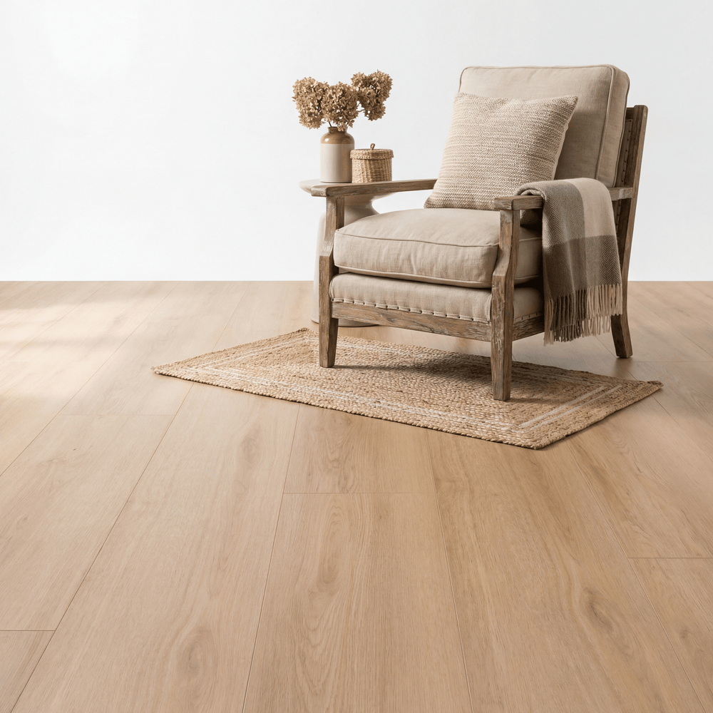 Madera Rechte Plank Beige Plak PVC - Vloerenbeer