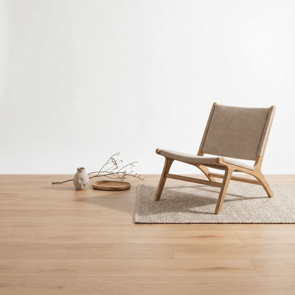 Madera Rechte Plank Beige Plak PVC - Vloerenbeer