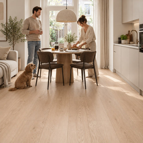 Natura Rechte Plank Beige Oak Click PVC