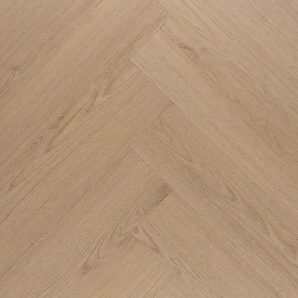 Pure Visgraat Beige Plak PVC – de vloer van dichtbij