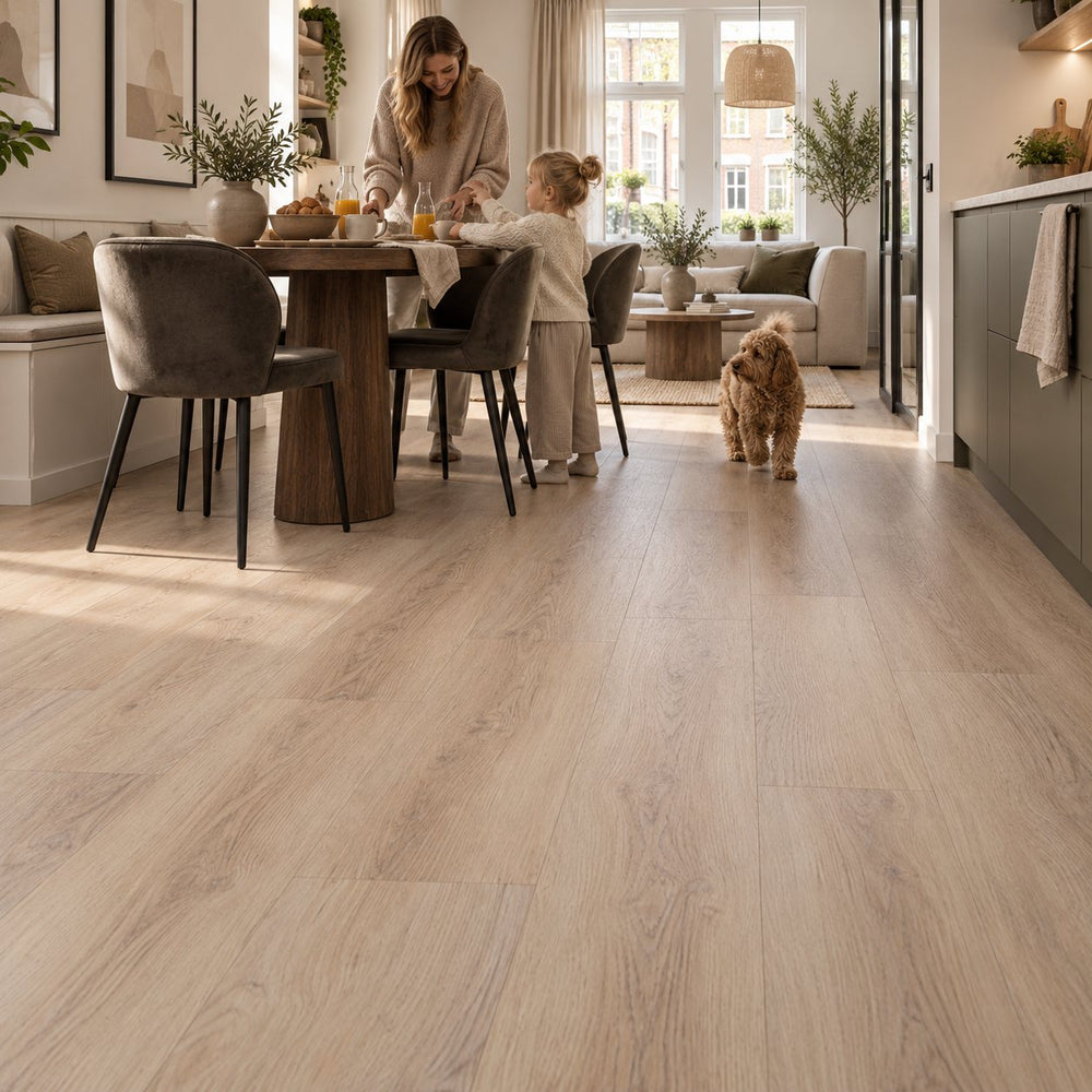 Reverie Rechte Plank Beige Oak Klik PVC - Vloerenbeer