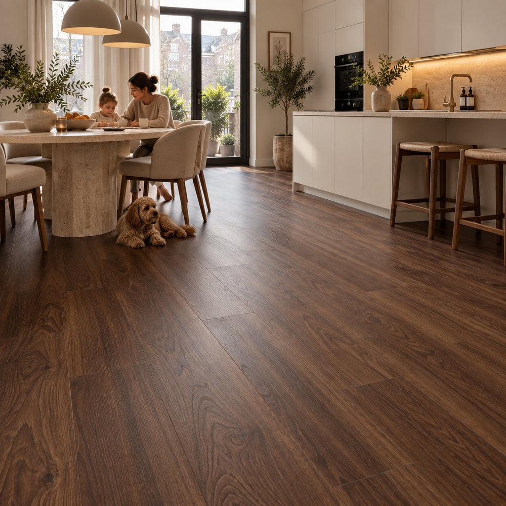 Reverie Rechte Plank Dark Oak Klik PVC - Vloerenbeer
