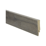 Plinthe droite plaquée 70x14 chêne vieilli gris-brun