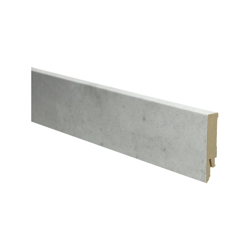 Plinthe droite filmée 70x14 béton clair