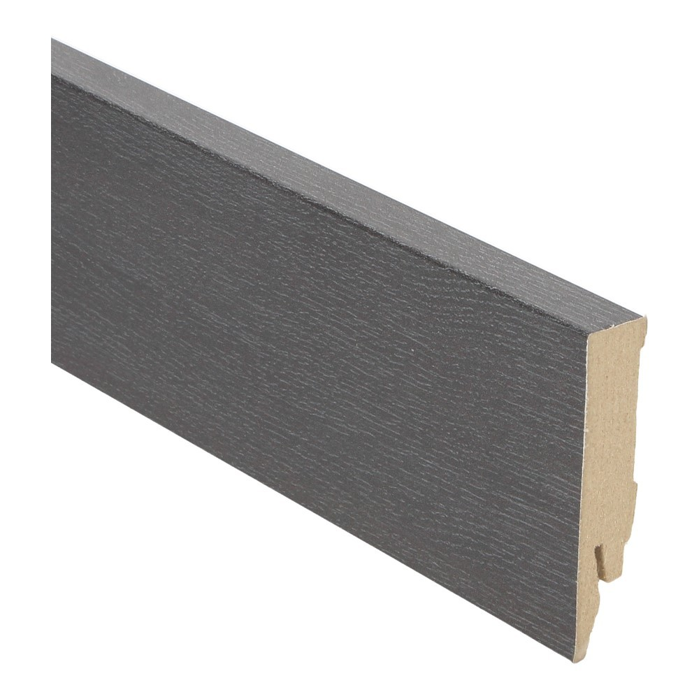 Plinthe droite stratifiée 70x14 noir huilé