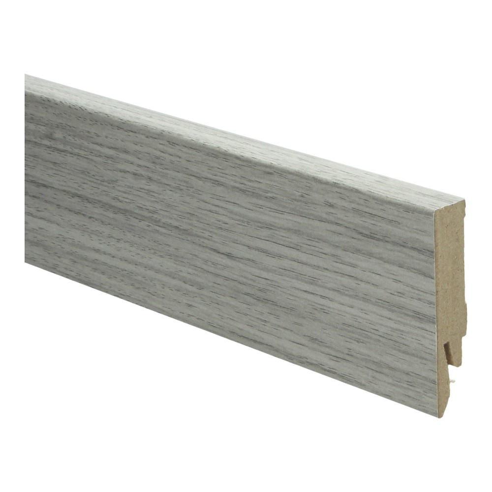 Plinthe droite revêtue 70x14 chêne Newcastle gris