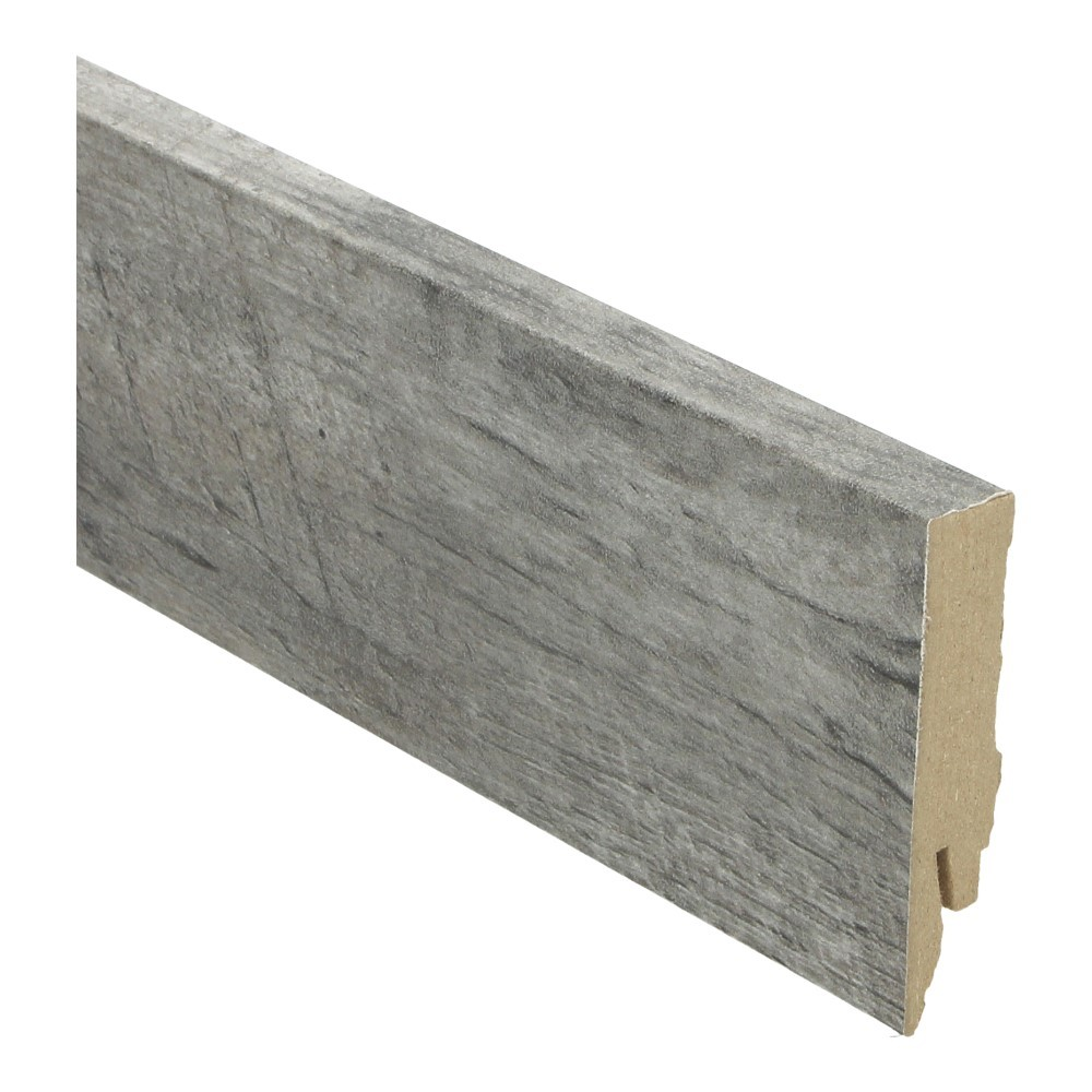 Plinthe droite filmée 70x14 Chêne Castle gris clair