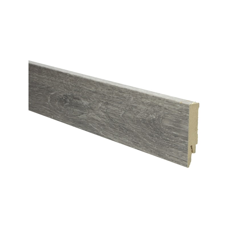 Plinthe droite filmée 70x14 chêne salmiak gris