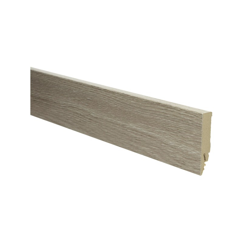 Plinthe droite filmée 70x14 chêne cannelle