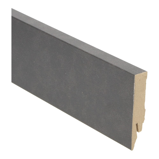 Plinthe droite filmée 70x14 carrelage bleu