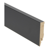 Plinthe droite en aluminium 70x14 noir brillant