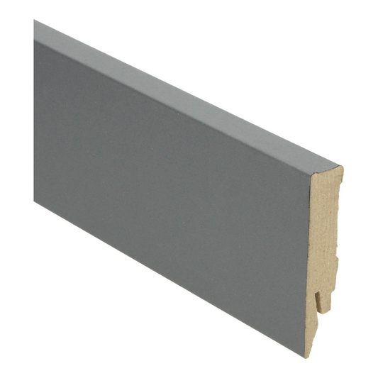 Plinthe droite filmée 70x14 anthracite opaque