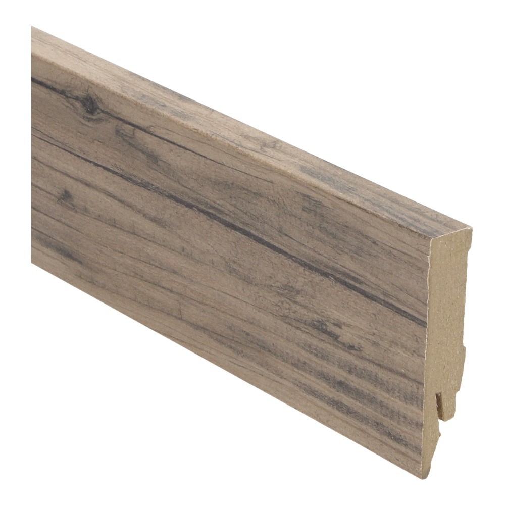 Plinthe droite mélaminée 70x14 pin brossé marron