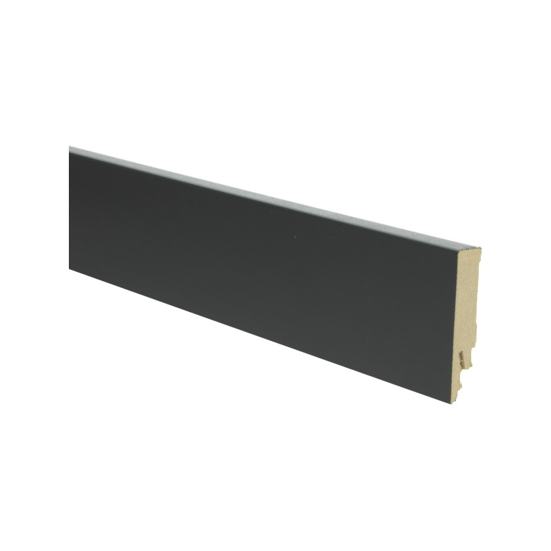 Plinthe droite filmée 70x14 noir RAL 9005