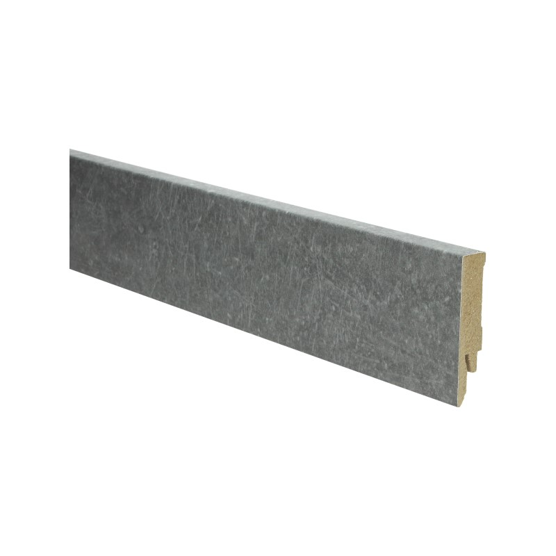 Plinthe droite filmée 70x14 béton gris foncé