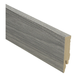 Plinthe droite revêtue 70x14 teck gris