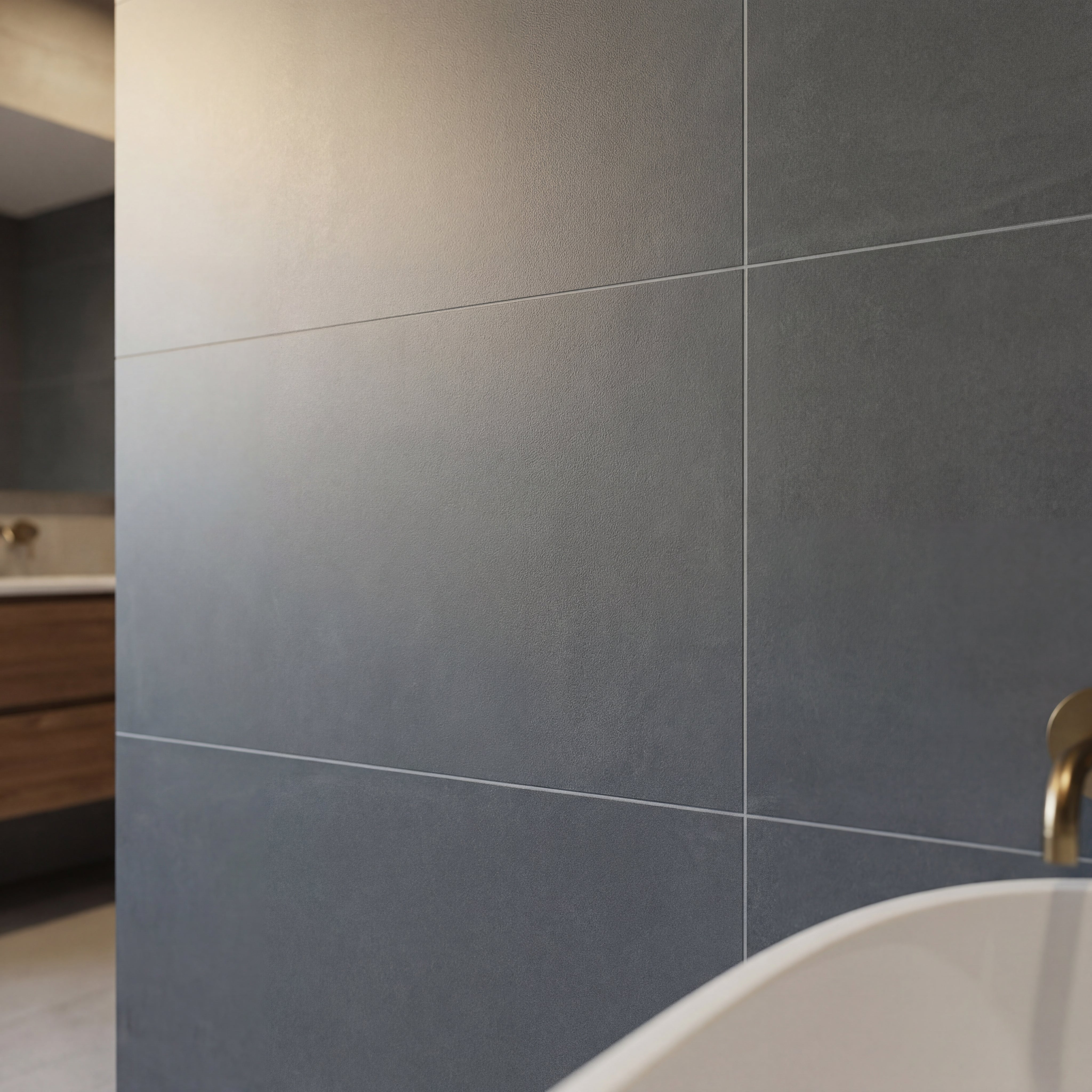 Carrelage Spilos Anthracite 60x120 Grès Cérame Rectifié Émaillé Sol et Mur