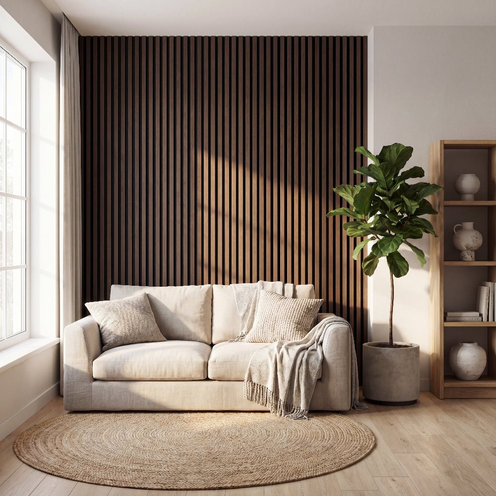 Akoestische Wandpaneel Sooty Oak 2800x600x19mm - Vloerenbeer