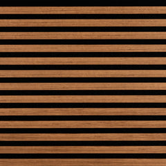 Akoestische Wandpaneel Teak 2800x600x19mm - Vloerenbeer