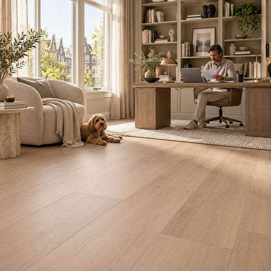 Altessa Rechte Plank White Wash Smoky Plak PVC - Vloerenbeer