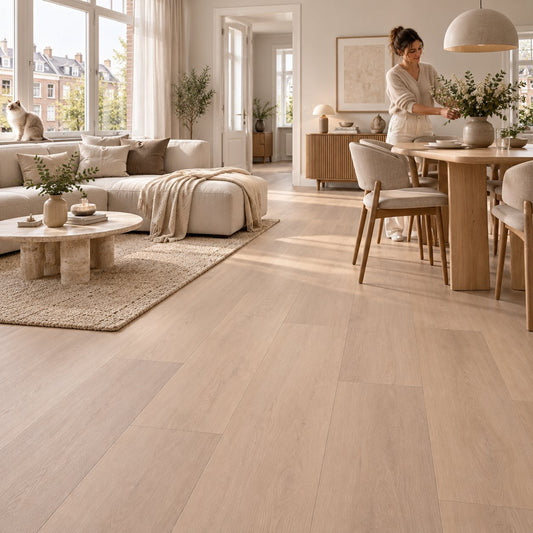 Altessa Rechte Plank White Wash Smoky Plak PVC - Vloerenbeer