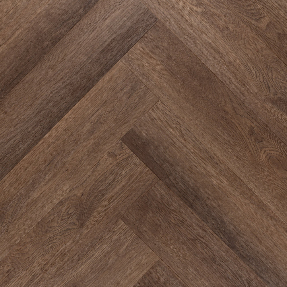 Altessa Visgraat Brown Plak PVC - Vloerenbeer