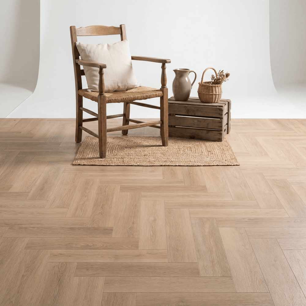 Altessa Visgraat Natural Plak PVC - Vloerenbeer