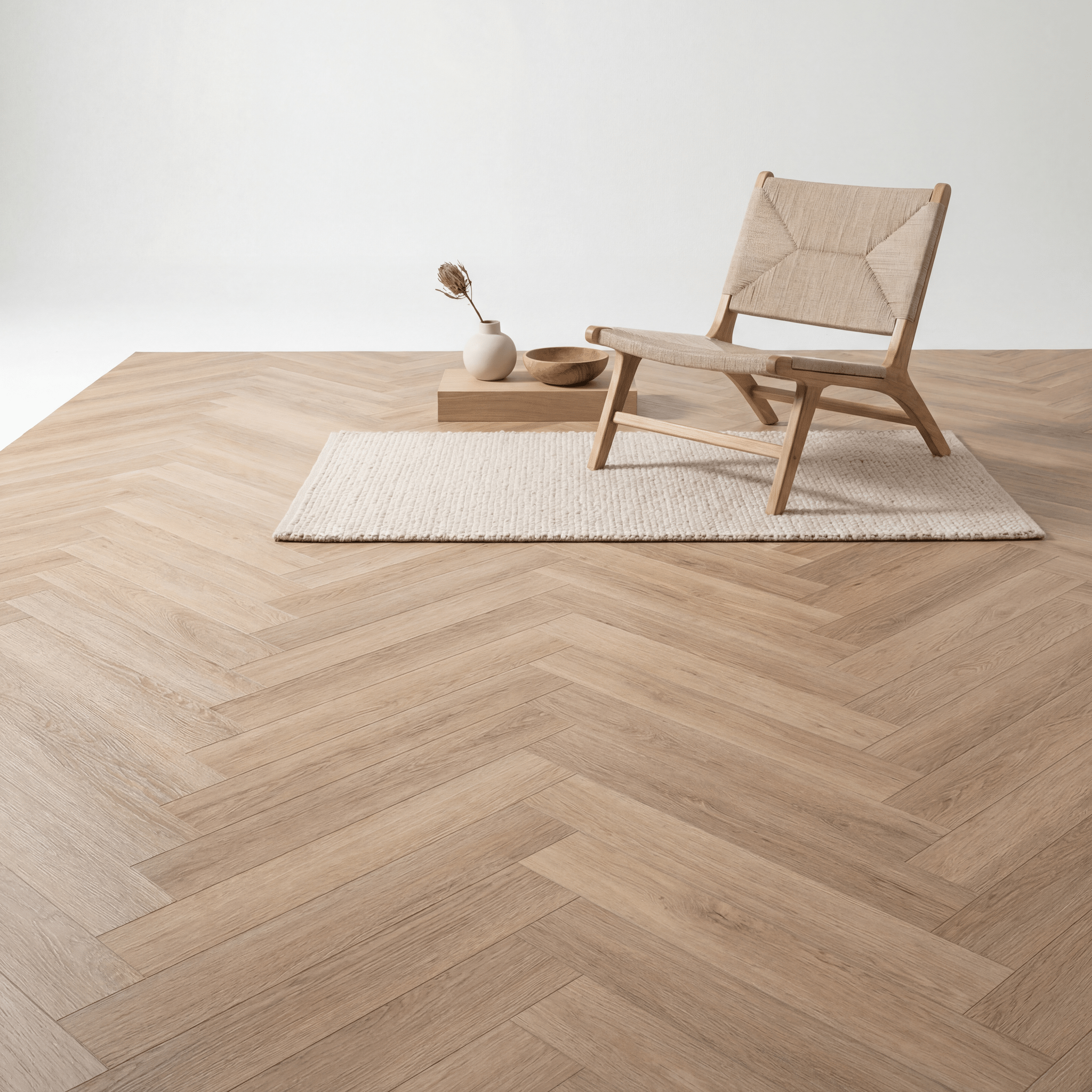Altessa Visgraat Natural Plak PVC - Vloerenbeer
