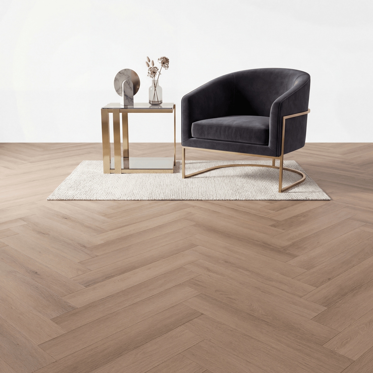 Altessa Visgraat Smoky Plak PVC - Vloerenbeer