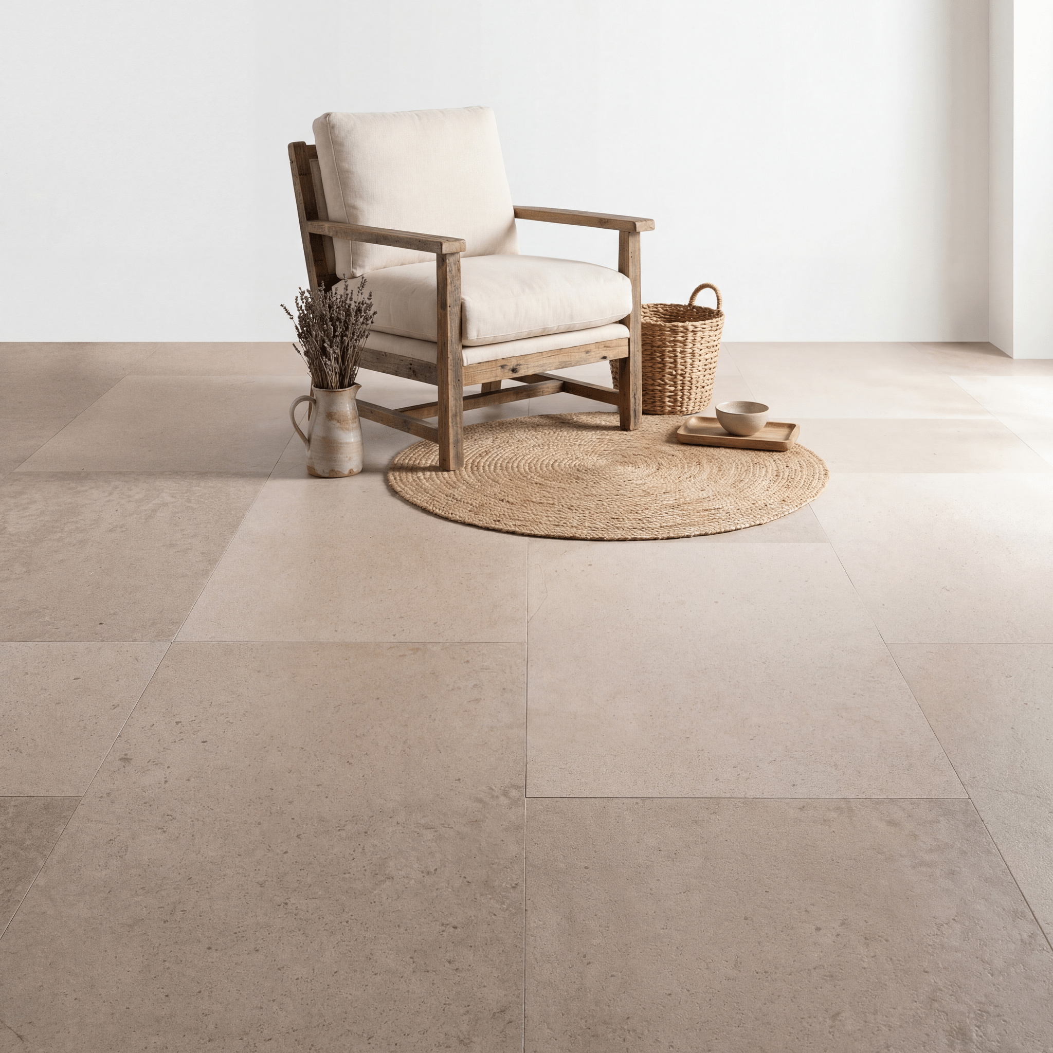 Aura Terrena Beige Plak PVC - Vloerenbeer