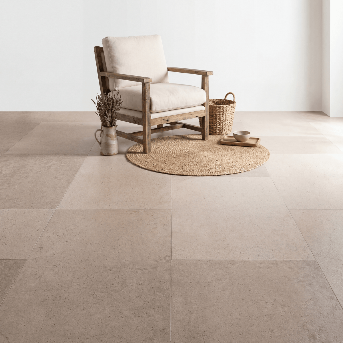 Aura Terrena Beige Plak PVC - Vloerenbeer