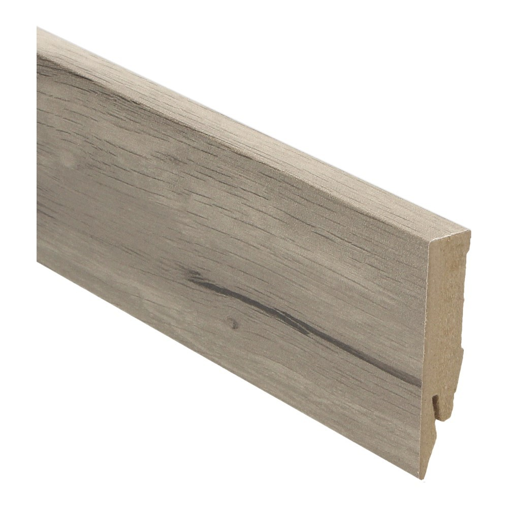 Plinthe droite plaquée 70x14 chêne ancien clair