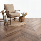 Lux Tenebrae Chevron Chêne Foncé Lames PVC