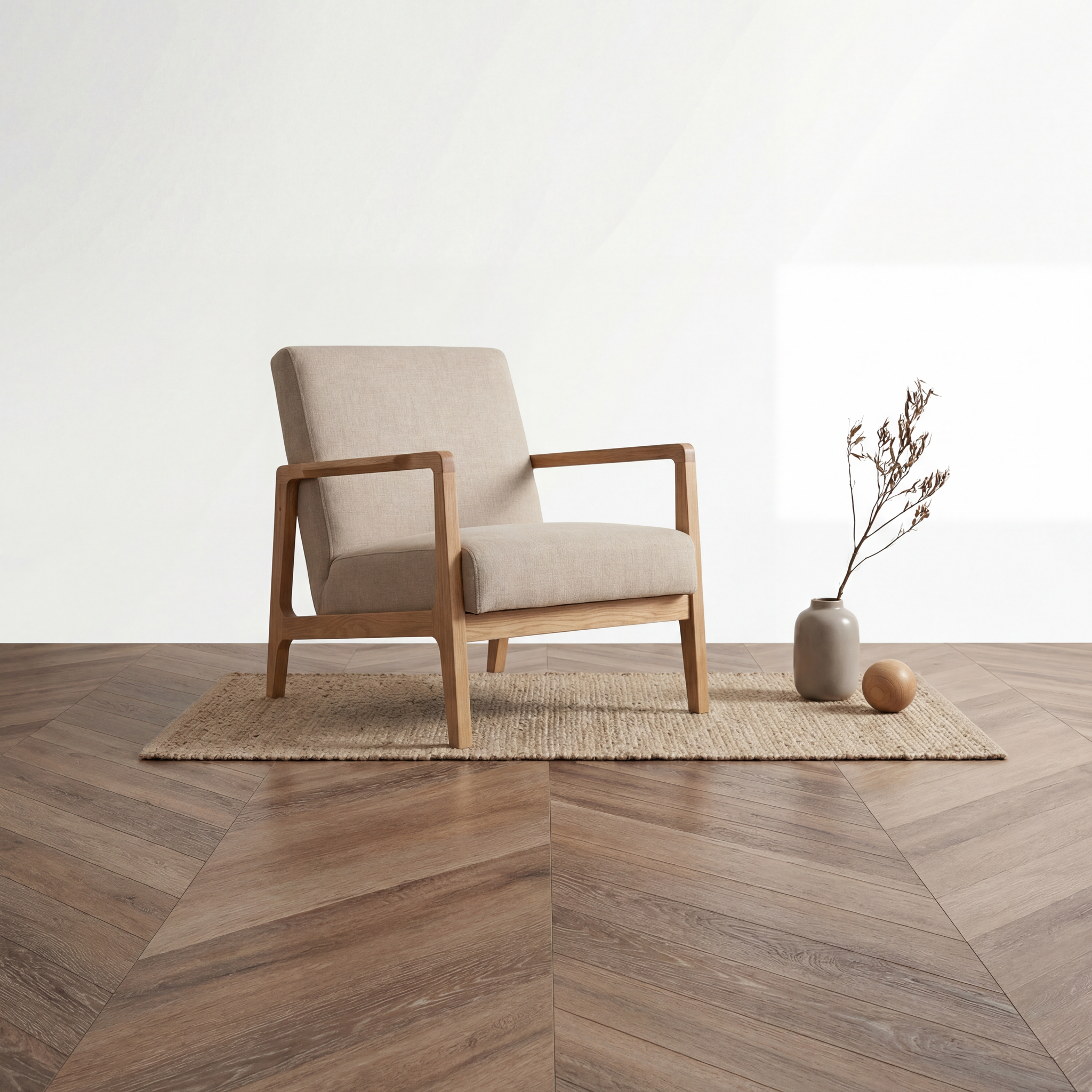 Lux Tenebrae Chevron Chêne Foncé Lames PVC