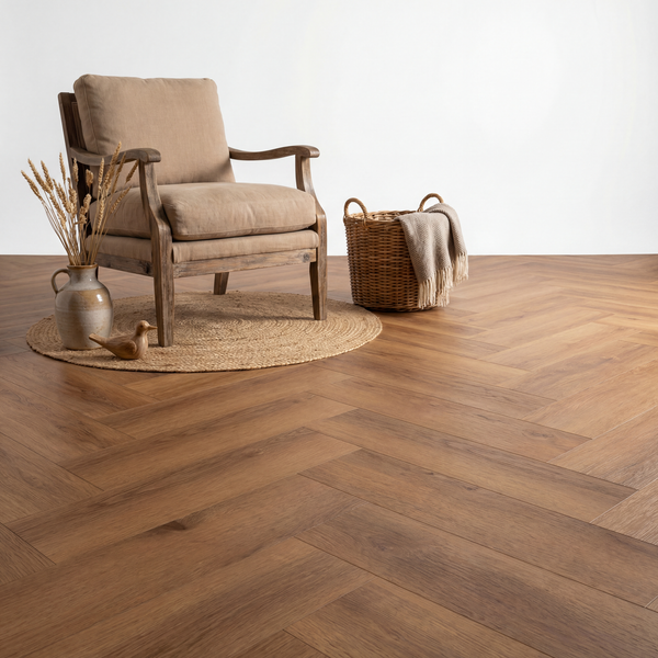 Essence Visgraat Dark Oak Klik PVC