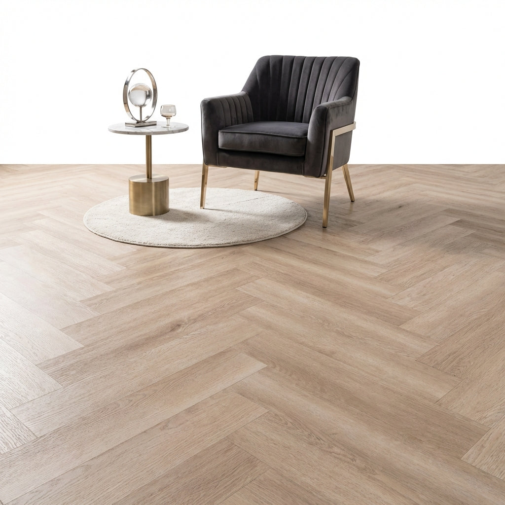 Lux Tenebrae Visgraat Natural Oak Plak PVC