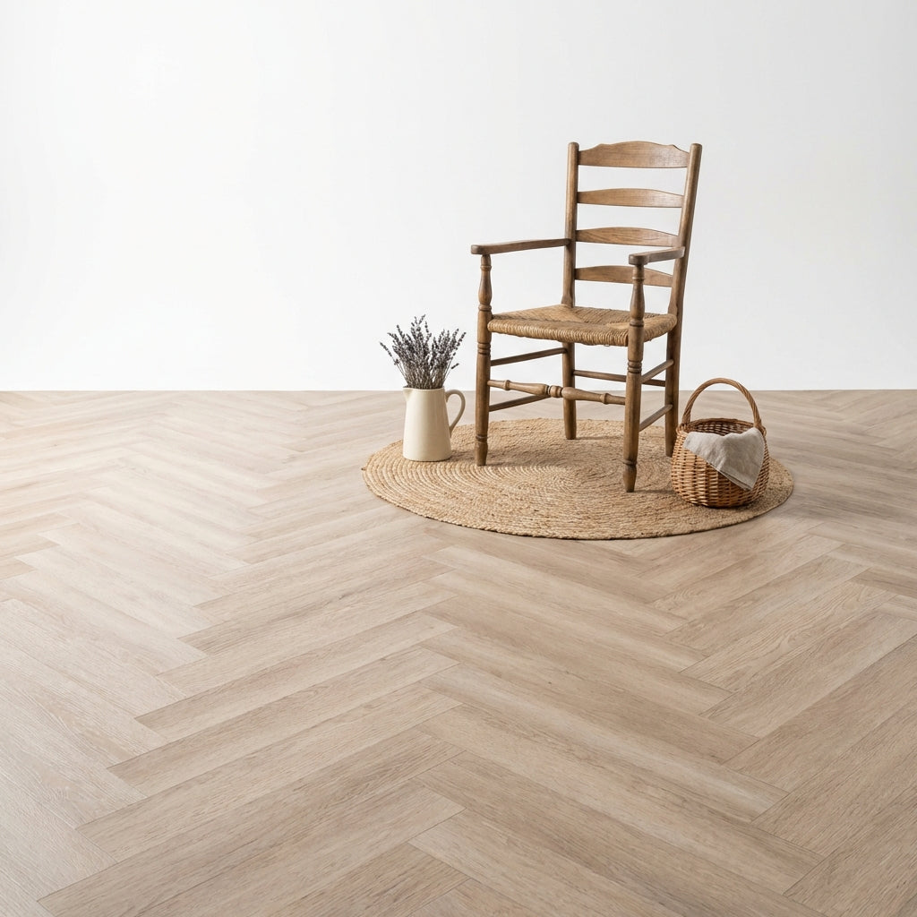 Lux Tenebrae Visgraat Natural Oak Plak PVC