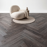 Lux Tenebrae Chevrons Chêne Noir Brûlé Panneau PVC