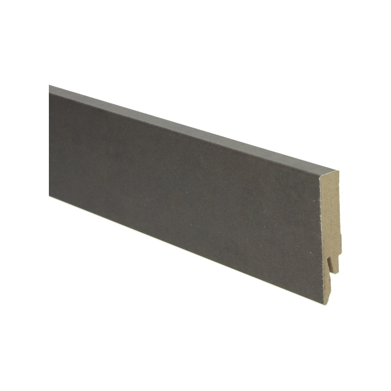 Plinthe droite filmée 70x14 béton cuivre poli
