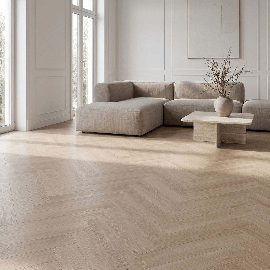 Dunea Visgraat Beige Oak Klik PVC - Vloerenbeer